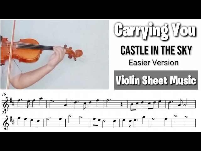 Free Sheet || Carrying You - Castle In The Sky || Violin Sheet Music class=