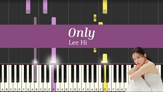 Video thumbnail of "[Sheet] Lee Hi - Only | Piano Tutorial"