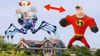 Mr. Incredible VS Giant Spider Clown