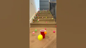 Satisfying Dropping 10 000 Ping Pong Balls 