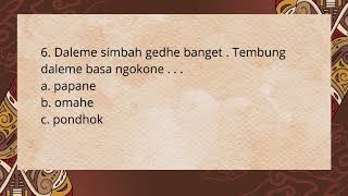 Javanese Language Summative Assessment Practice Questions and Answers for 2nd Grade Elementary Sc...