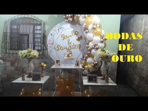 Decoração Bodas de ouro