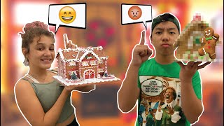 Decorating GINGERBREAD House Challenge ** CRAZY SURPRISE **  ft Corinne Joy