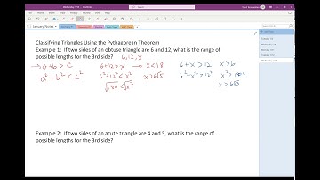 7.2 Classifying Triangles Using Pythagorean Theorem