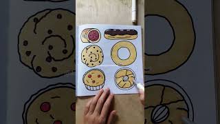 Almond Macaroon Coloring Page 🍪 Cute Tea-Time Art #shorts