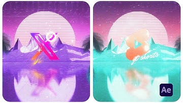 Retrowave Logo Reveal (Template for After Effects)