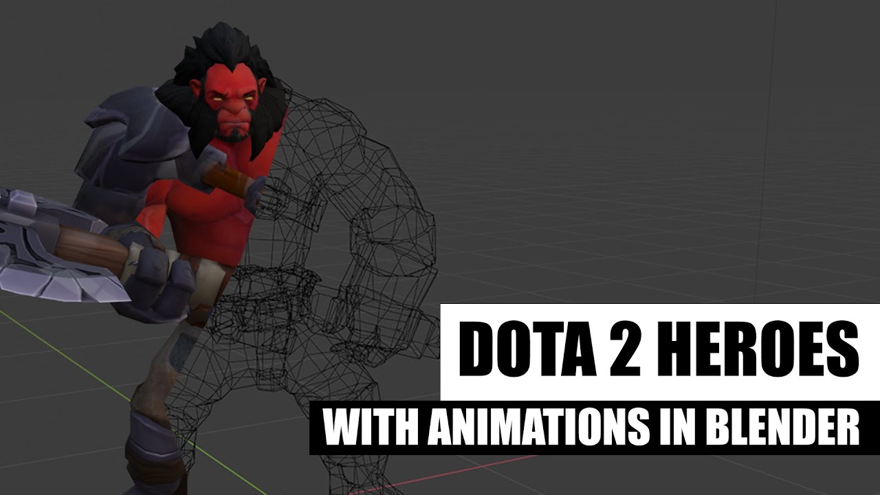 เกม dota 2  New  Dota2 heroes with game animations in Blender