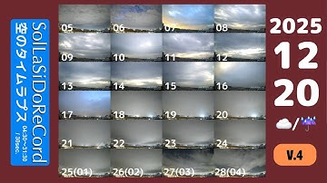2025/12/20 -00:30〜31:30☁️/☔️SolLaSiDoReCord Timelapse 〈ソラシドレコード〉
