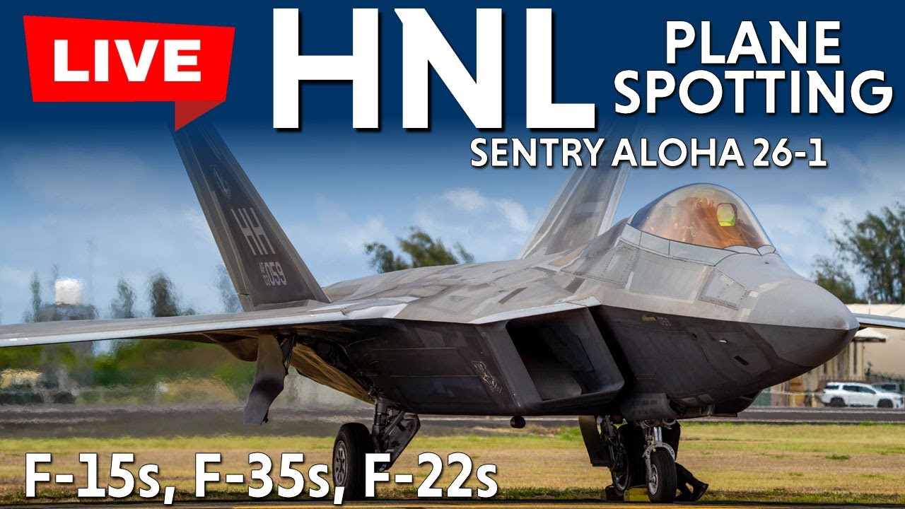 Fighter Exercise - F-22, F-35, F-15 - Sentry Aloha 26-1 - Live From Hawaii 1-26-26
