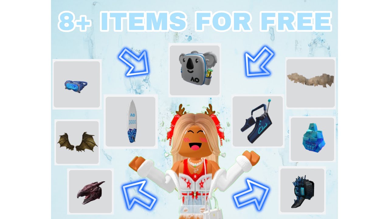 8+ ITEMS FOR FREE! (roblox how to get tutorial) - YouTube