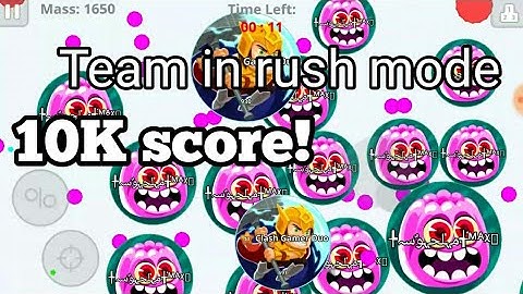10K score in rush mode // Epic team takeover in Agario mobile