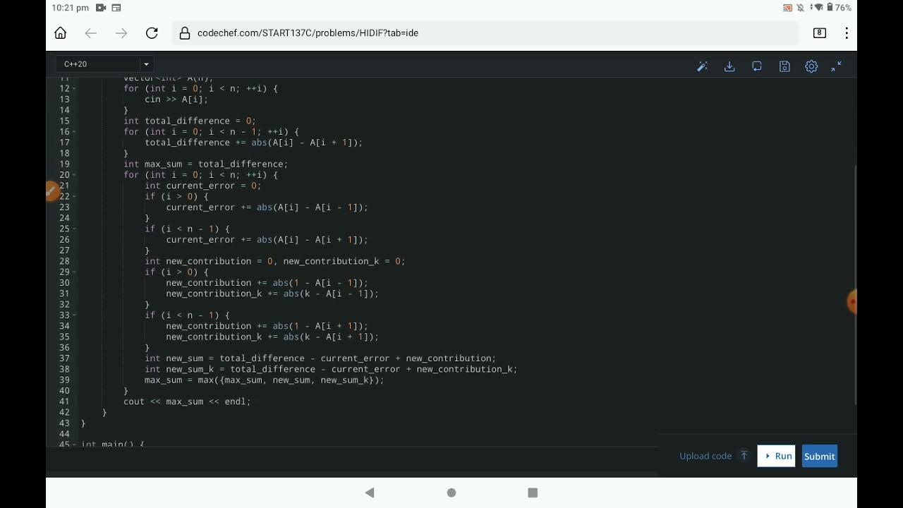 Large difference | Codechef Starters 137 | Python c++ Java solution ...