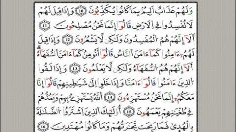 سورة البقره من ايه 11 الى 16    تلاوين