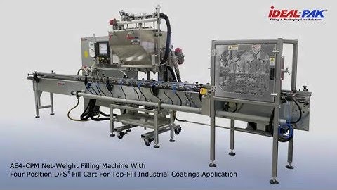 Liquid Filling Machine - Ideal-Pak AE4-CNM Net Weight Filling Machine with Patented DFS® Fill Cart