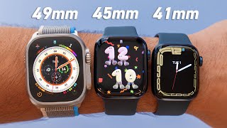 Size Comparison on Wrist  Apple Watch Series 8 vs Ultra