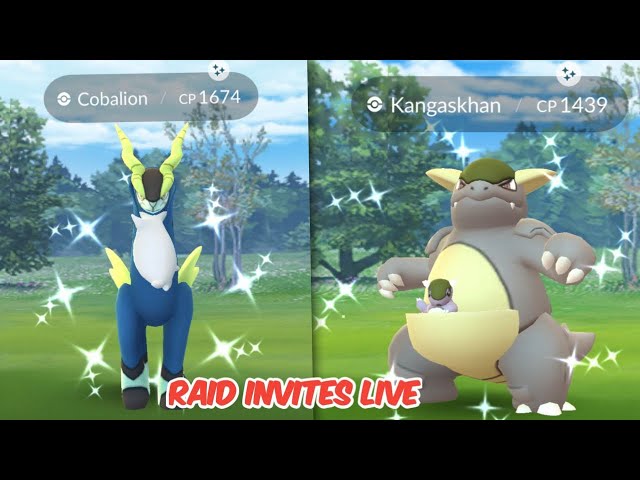 Cobalion and Mega Kangaskhan, Raid Invites