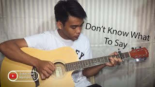 Don't Know What To Say - Ric Segreto (Fingerstyle Guitar) cover