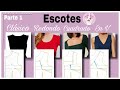 🌸#43 Tipos de escote bases que debes conocer. El Clásico, redondo, cuadrado y en V 😃 PARTE 1