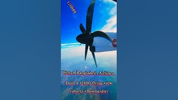 Dash 8 Q400 flying view #shorts #Bombardier