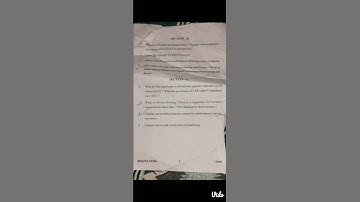 B.com 6th semester question paper SOCIAL & BUSINESS ETHICS 2023 , Panjab University, Chandigarh