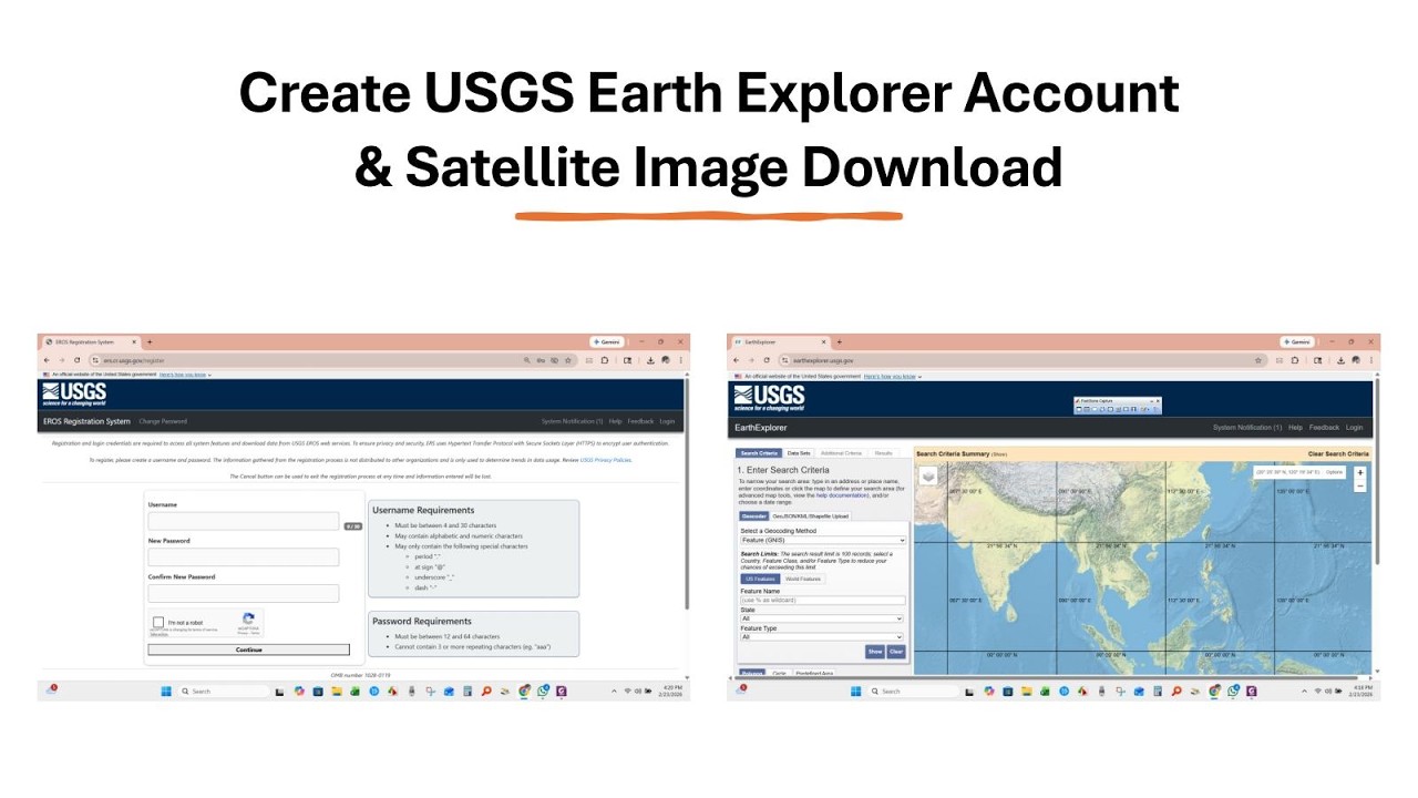 How to Create USGS EarthExplorer Account and Download Satellite Images ...