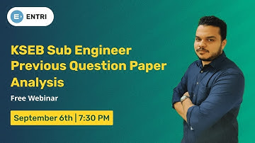 KSEB Sub Engineer  Previous question paper analysis
