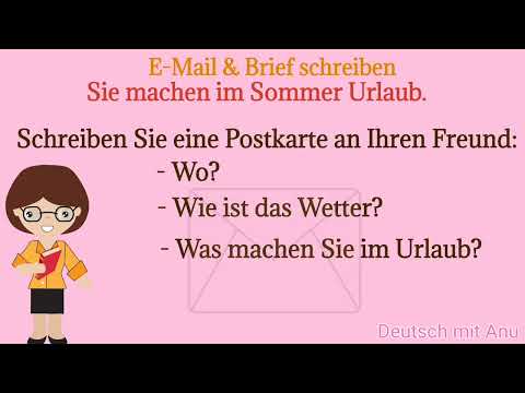 Goethe A1 A2 Letter writing | Goethe Exam E-Mail & Brief schreiben | Deutsch mit Anu