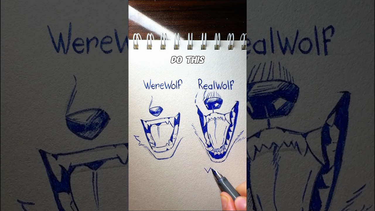 ✨Wolf drawing tutorial EasyPeasy✨ 