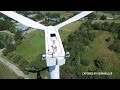 Benedictine monk spotted by a drone catching some rays on top of a 175ft wind turbine