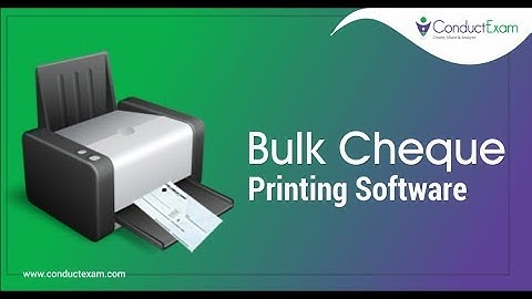Cheque Printing Software Demo By Conduct Exam
