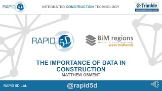 Data in the Construction Industry [Rapid5D @ BIM West Mid]