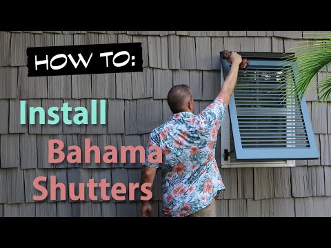 Install Exterior Bahama Shutters