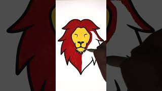 How To Draw Animals | Drawing and Coloring a Lion #art #drawing #howtodraw #animals