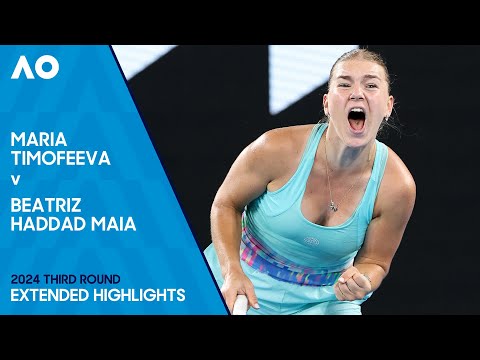 Maria timofeeva v beatriz haddad maia extended highlights | australian open 2024 third round