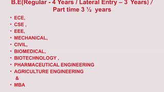 Top 10  Diploma / BSc Paramedical Vs B.E / B.Tech  Engineering Course in Tamilnadu