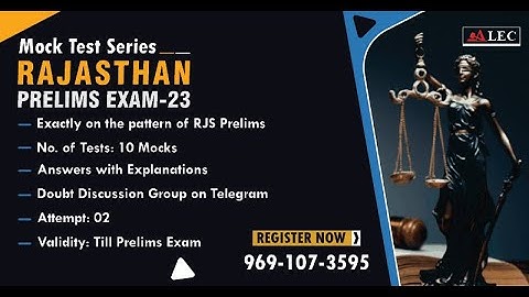 RJS Mock Test Series 2023: Your Key to Legal Success | RJS Exam Preparation 2023