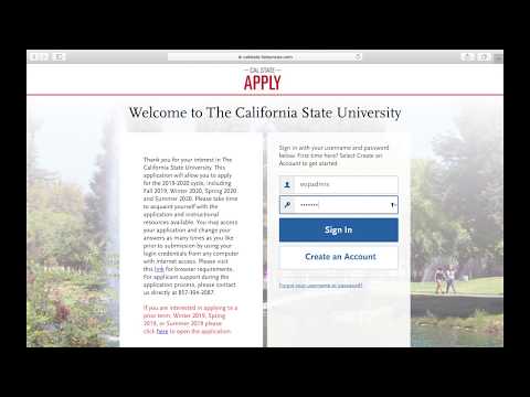 Cal State Apply | Creating Your Profile SDSU EOP 2018