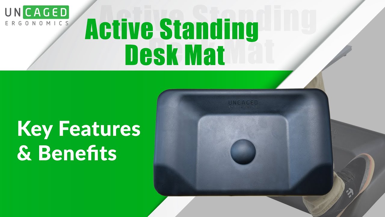ACTIVE STANDING DESK MAT not flat ergonomic anti fatigue mat for office  large contoured thick cushioned comfort floor massage mat for sit stand up  desks industrial warehouse varied terrain 