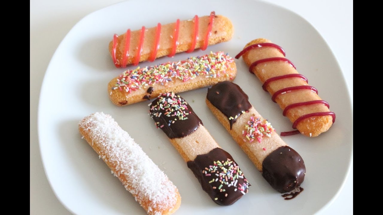 Dekorierter Löffelbisquit Decorated Ladyfingers YouTube