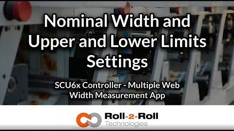 Nominal Width and Setting of Upper and Lower Limits   SCU6x Controller   Multiple Width Measurement