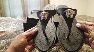 Unboxing WOMEN AUTHENTIC VERSACE MUSDUSA PALAZZO SANDALS