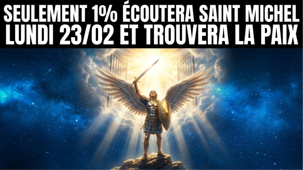 Seulement 1% écoutera Saint Michel LUNDI 23/02 et trouvera la paix