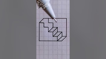 3d illusion staircase |3d drawing #viralvideo #easy #Drawing #arttutorial #painting #3d illusion