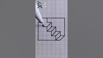 3d illusion staircase |3d drawing #viralvideo #easy #Drawing #arttutorial #painting #3d illusion
