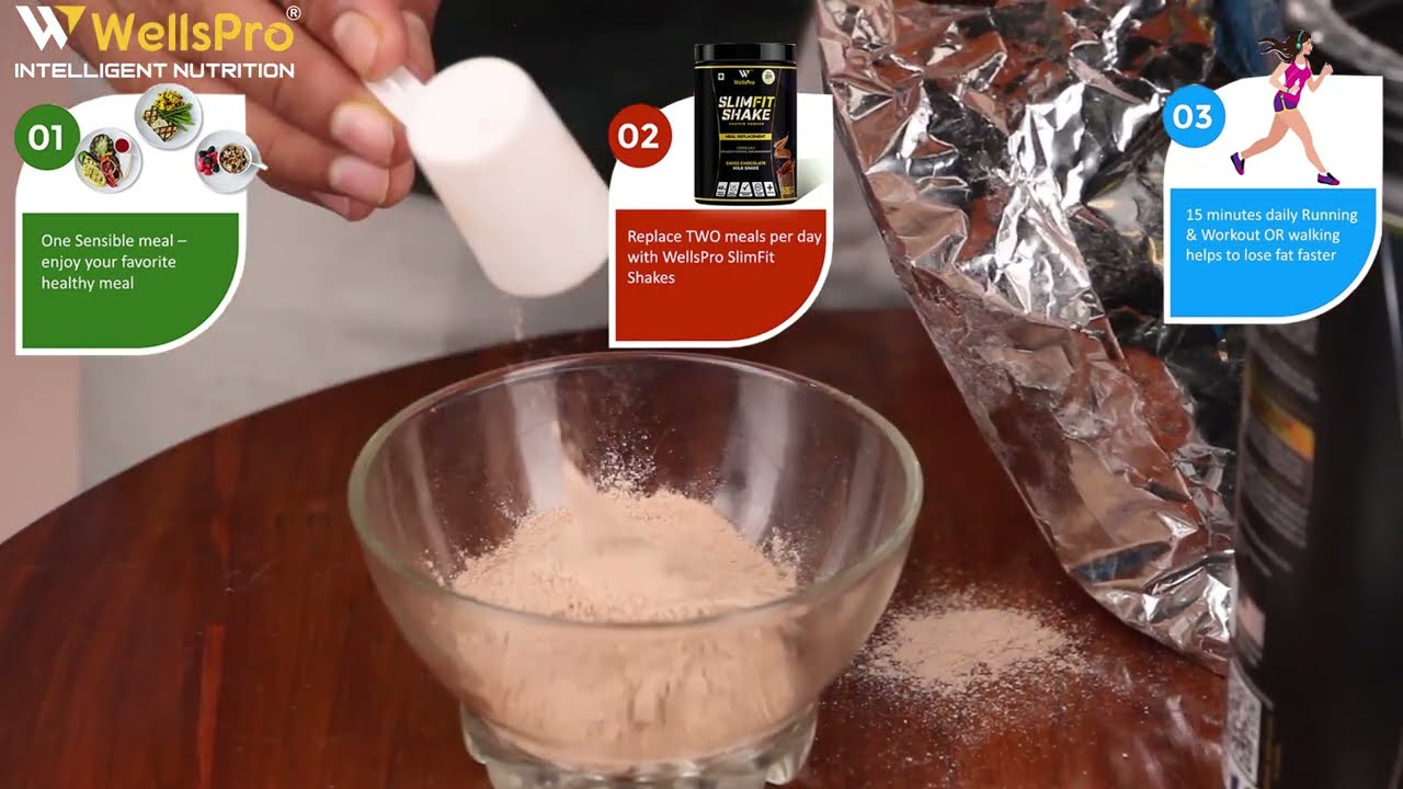 WellsPro SlimFit Shake, Meal Replacement Slim shake for weight loss