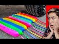 Crushing Crunchy &amp; Soft Things by Car! Experiment: Long Balloons vs Car