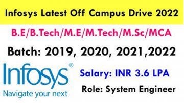 Infosys Latest Off Campus Drive 2022 | May 2022 | 2019, 2020, 2021, 2022 Batch |Engineering graduate