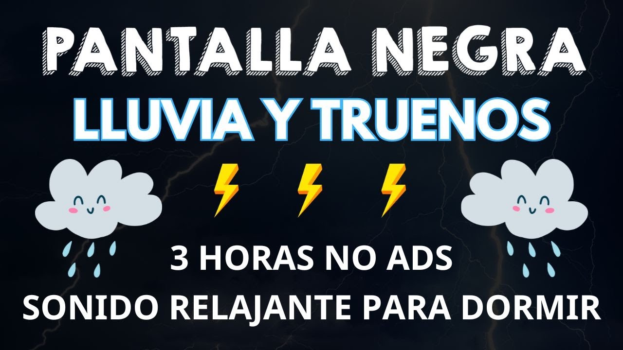 Sonido de Lluvia Relajante y truenos 🌧 Sonido de Lluvia para Dormir en ...