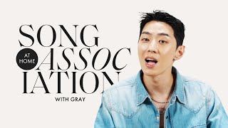 GRAY Sings BTS, Ed Sheeran and "Baby Don't Cry" in a Game of Song Association | ELLE