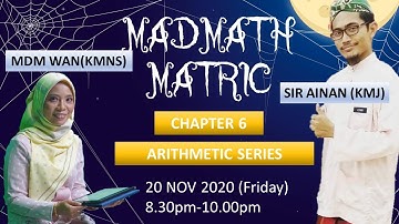 OPEN LECTURE MADMATH  KMNS KMJ KMP Chapter 6 ARITHMETIC SERIES